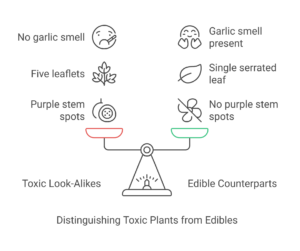 distinguishing toxic plants from edibles