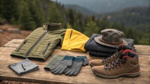 off grid camping clothing and footware