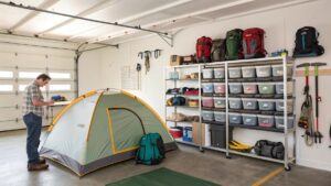 camping gear storage solutions and systems