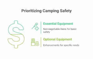 essential vs. optional safety equipment off grid camping